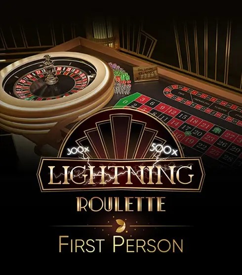First Person Lightning Roulette slot visual from Evolution available on 5-gringo.gr